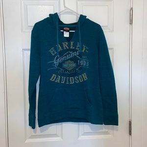Women's green Harley Davidson hoodie